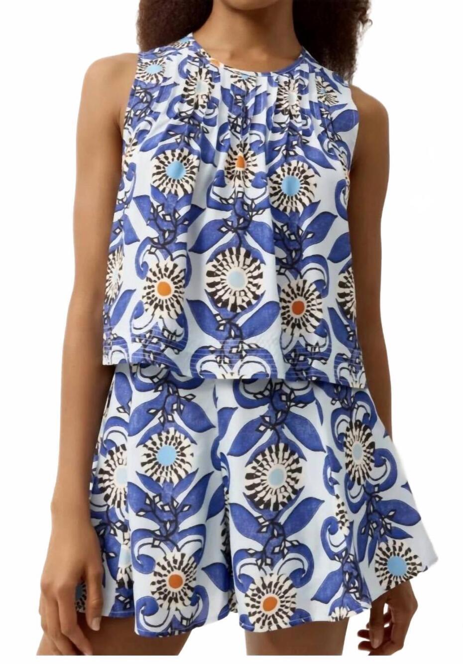 NEW MARIE OLIVER letta top in blue